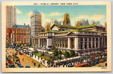 Public Library, New York City, New York - Postcard picture