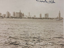 Old VTG Real Photo Postcard RPPC Sky Line Buildings Miami Florida 1932 1930s  picture