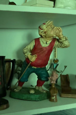 Vintage Golfer Yelling, Chalkware Statue, 11 Inches Tall picture