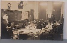 VTG Divided 1911 Castine/Oxford Maine SCHOOL CLASSROOM 4th/5th Grade- Postcard picture