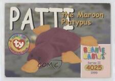 1999 Ty Beanie Babies Series 2 Patti the Maroon Platypus #205 01dr picture