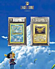 Pokemon Cards Set Fossil Holo First Italian Edition Zapdos + Articuno BGS 8.5. picture