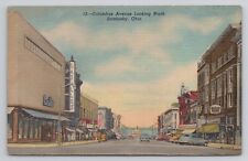 Postcard Columbus Avenue Looking North Sandusky Ohio picture