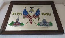 VTG Bicentennial Washington D.C. Independende Hall Flag Liberty Mirror 13
