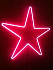 Five-pointed Star Red Neon Sign Lamp Light Acrylic 17