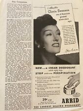 Gloria Swanson, Arrid Deodorant, Vintage Print Ad picture