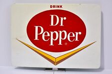Antique Embossed Drink Dr. Pepper Chevron Sign 16