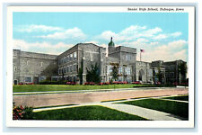 c1940s Senior High School, Dubuque, Iowa IA Unposted Vintage Postcard picture