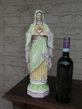 Vintage L german porcelain Sacred heart mary madonna statue figurine religious picture