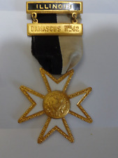 Damascus Commandery 42 Knights Templar Illinois Order of Malta Medal Cross picture