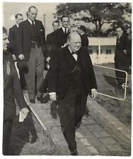 July 1945 press photo of Churchill campaigning for the General Election picture