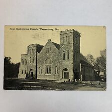 Postcard Missouri Warrensburg MO First Presbyterian Church 1914 Posted Divided picture