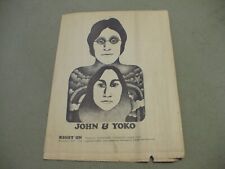 UC Berkeley Right On newsletter, John & Yoko Ono issue, Christianity, Nov. 1972 picture