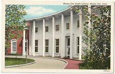 Mason City Public Library, Iowa, IA unposted vintage white border postcard picture