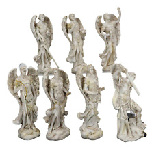 Ebros Ivory Colored Orthodox Christian Church Seven Archangels Statue Set 5