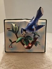 Rare Vintage Bluejay Planter Hand Painted With An Earned Vintage Look picture