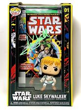 Star Wars - Luke Skywalker Funko Pop 01 Comic Cover with Case Mark Hamill Auto picture