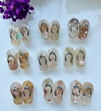 Wholesale Lot 16 PCs Natural Flower Agate Sandal Crystal Healing Energy picture