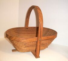 Deep Spring Studio Collapsible Basket Folding Wood Bowl Trivet Handmade Signed picture