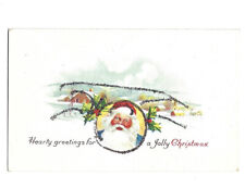 c.1910s Hearty Greetings Jolly Christmas Santa Claus Postcard UNPOSTED  picture