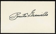 Bonita Granville d1988 signed autograph 3x5 Cut American Child Actress Producer picture