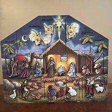Byers' Choice Traditions Wooden Christmas Nativity Advent Calendar picture