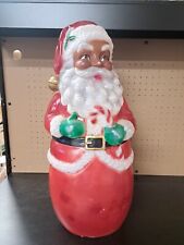 Vintage Christmas Blow Mold 24 inch Black Santa RARE African American No Light picture