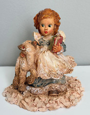 Enesco Figurine Mary Had a Little Lamb Whittle Vintage Nursery Rhymes Decor picture