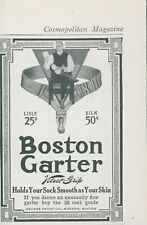 1914 Boston Garter For Mens Socks Smooth As Skin Velvet Grip Vtg Print Ad CO3 picture