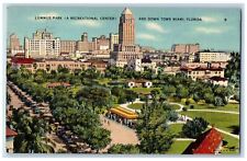 1948 Lummus Park Recreational Center Downtown Miami Florida FL Vintage Postcard picture