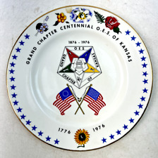 Vintage Grand Chapter Centennial O.E.S. of Kansas Collector's Plate - 10.25