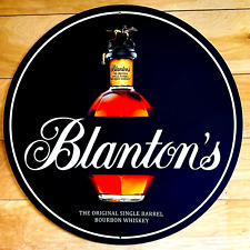 Blanton's Bourbon Whiskey Sign 24 inch diameter aluminum wall decor picture