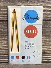 Vintage Chromatic Refill For Automatic Rwo Color Pen Blue Ink A4 picture