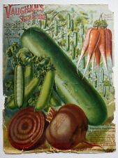 Rare Antique ORIGINAL 1894 VAUGHANS SEED STORE Gardening Vegetable Catalog Cover picture