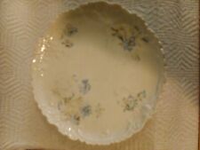 Antique porcelain austria blue flower serving tray platter dish fancy picture