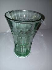 Vintage Libbey Green Flared Coca Cola 16 oz Glass- Heavy picture