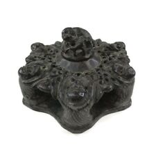 Chinese 19th century ebony stone carved monkey inkwell marked picture