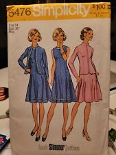Simplicity Sewing Pattern #5476 Size 14 Misses picture