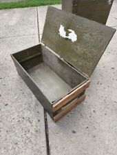 Vintage Boeing US Air Force WOOD SHIPPING CRATE Wright Patt AFB 1946 OD Green picture