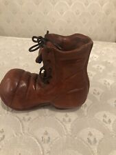 Vintage Hand Carved Wooden Boot 3x4 Inches. picture