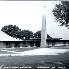 c1960s Nashua, IA RPPC St. John Lutheran Church Unique Modern Chapel Bldg. A112 picture