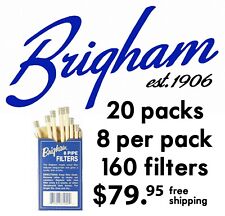 BRIGHAM ROCK MAPLE PIPE FILTERS • 20 PACKS = 160 FILTERS •  picture