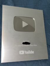 Authentic Silver YouTube Play Button WITH BOX picture