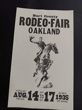 1935 Rodeo Advertising Oakland Nebraska picture
