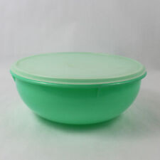 Vintage Tupperware Fix N Mix Bowl 274-1 Green With Frosted Lid Plastic picture