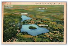 1954 Aerial Airplane View Lake Region Greenwood Lake Monroe New York NY Postcard picture
