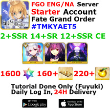 [ENG/NA][INST] FGO / Fate Grand Order Starter Account 2+SSR 160+Tix 1630+SQ #TMK picture