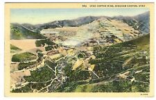 Utah Copper Mine, Bingham Canyon,  c1940's Unused Linen Postcard, Unposted picture