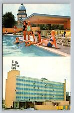 State House Inn,Poolside View, Springfield,Illinois,VTG Unposted C.1968 Postcard picture