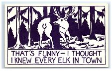 Postcard Comic Humor Compliments of B.P.O.E. # 1732, Hollywood, FL Elk D12 picture